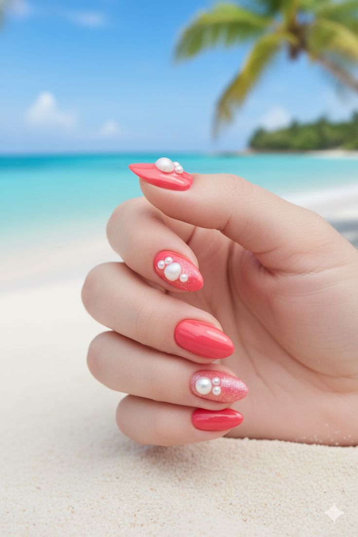 Nail vỏ sò pastel nhẹ