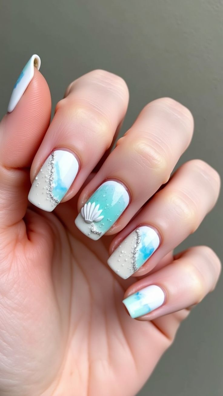 Nail vỏ sò vintage xinh
