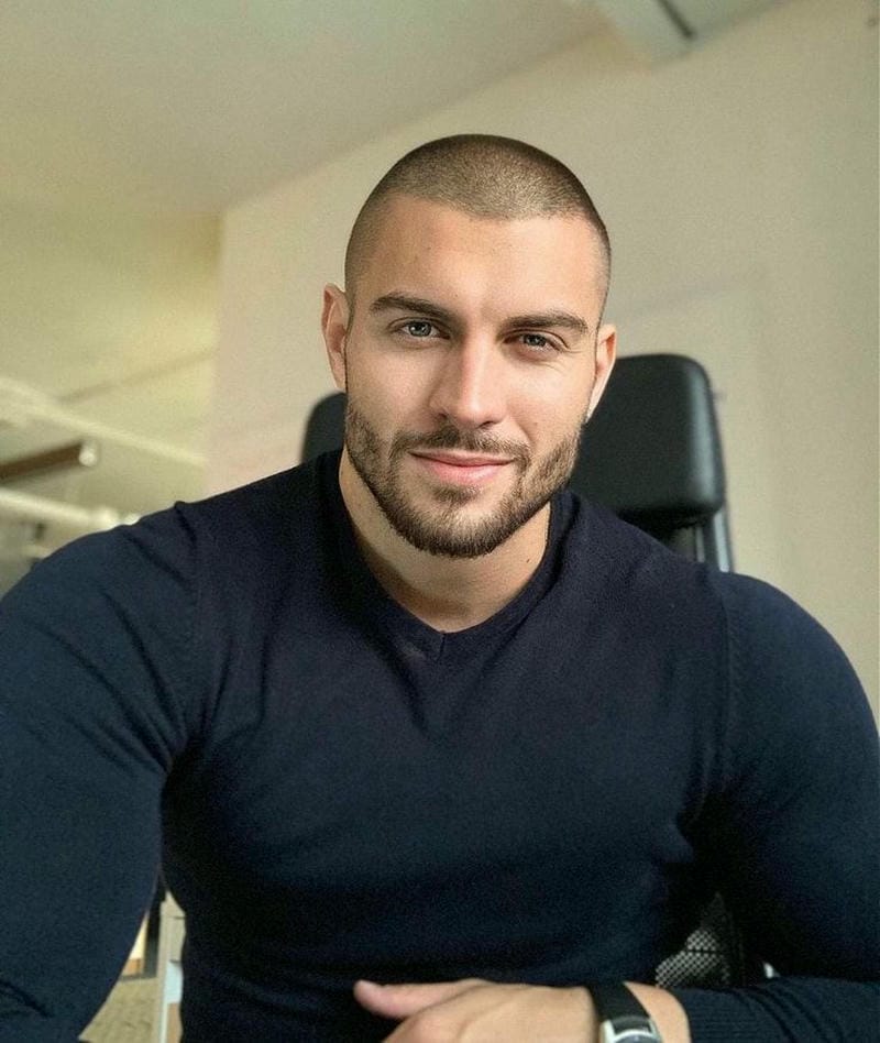 ảnh buzz cut để râu