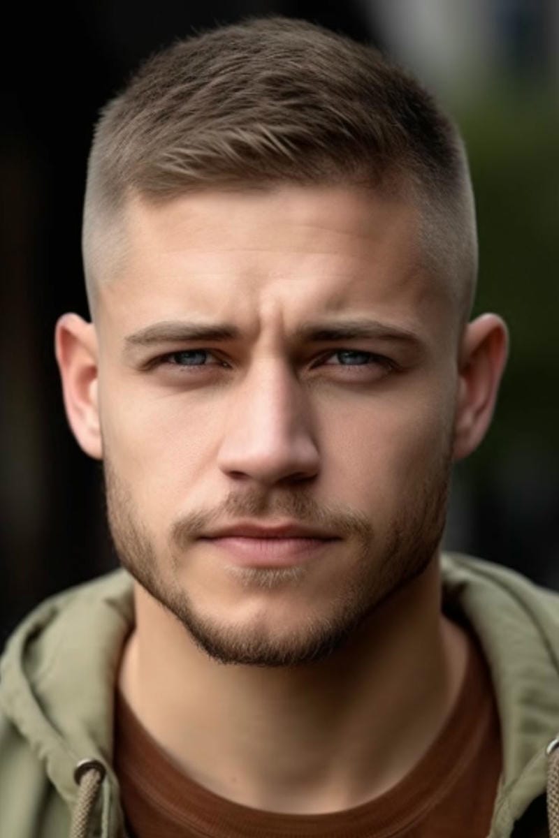 ảnh crew cut nhuộm vàng