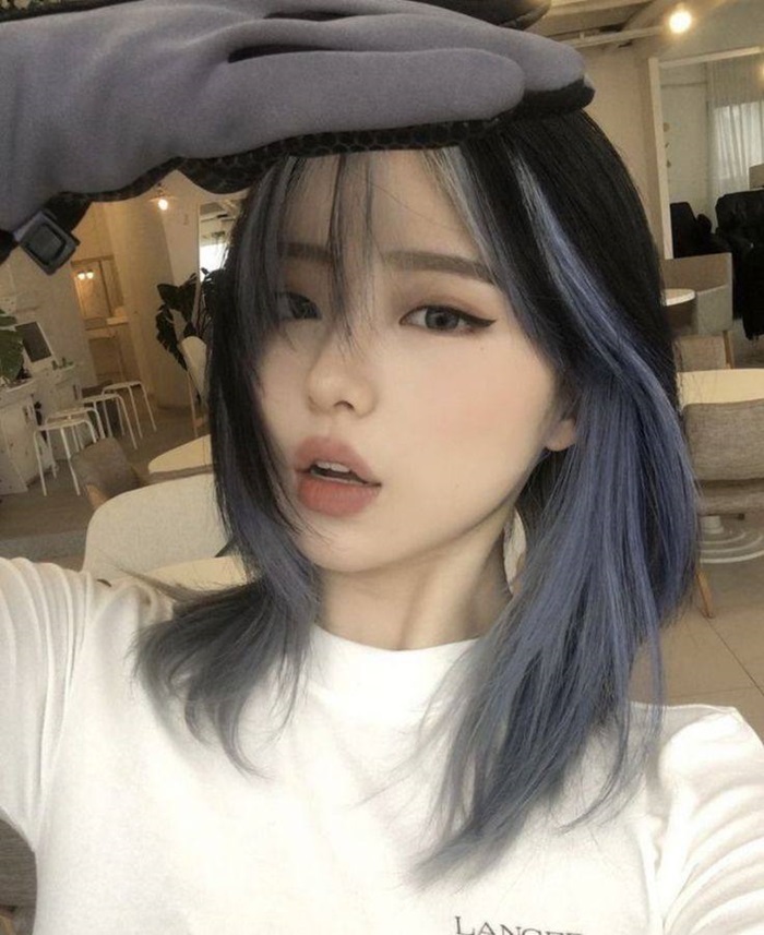ảnh màu tóc xanh đen đẹp ngầu