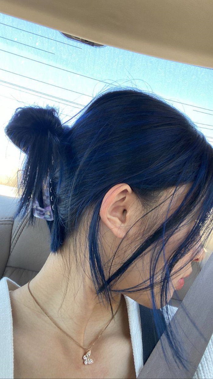 ảnh màu tóc xanh đen ngầu chất
