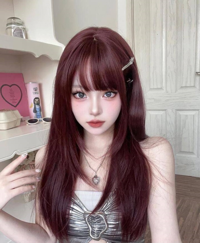 ảnh nâu đỏ cherry cực ngầu