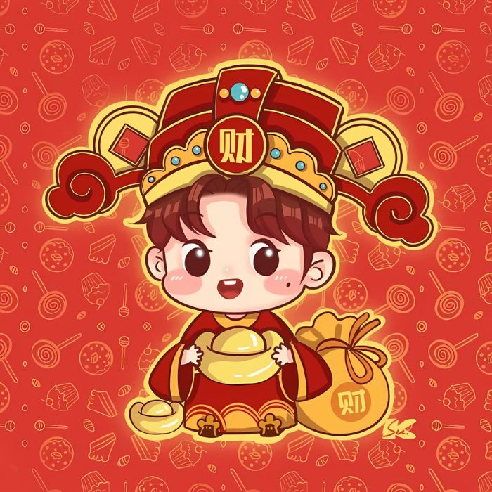 ảnh thần tài đáng yêu
