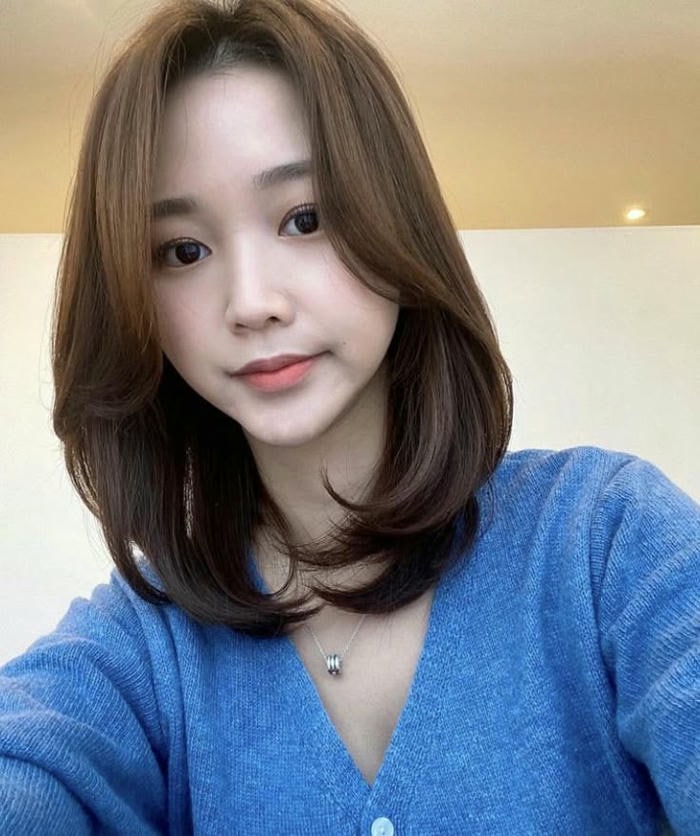 ảnh tóc layer lỡ cực xinh