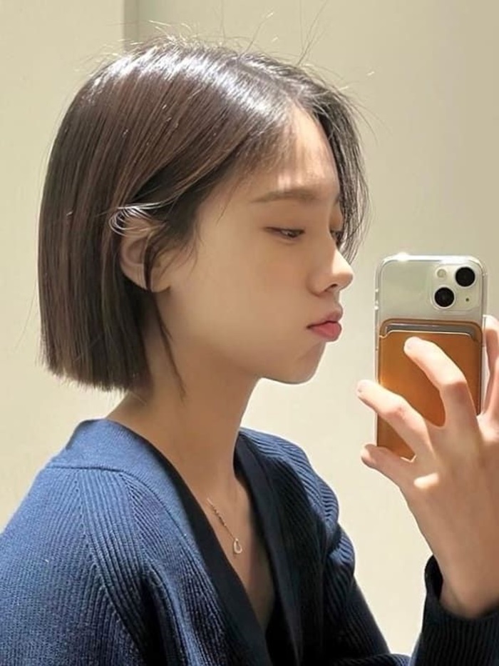 ảnh tóc thẳng cute