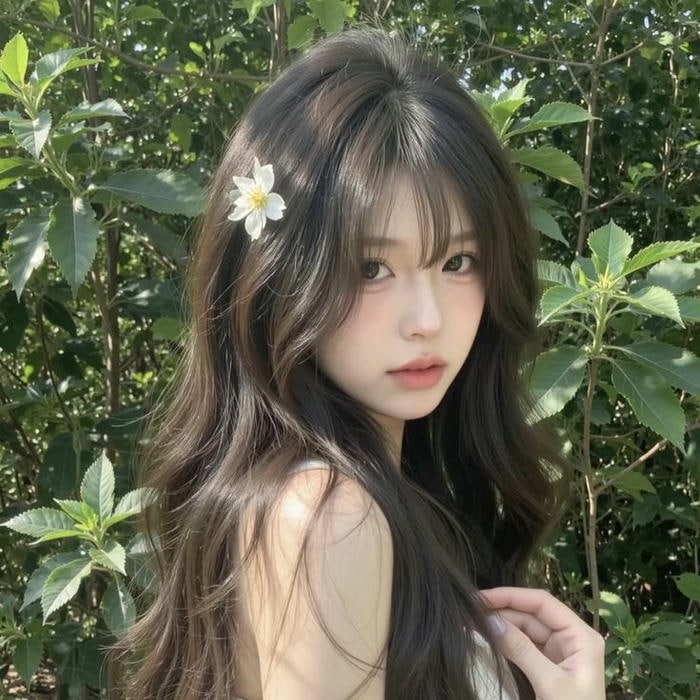 ảnh tóc uốn cute