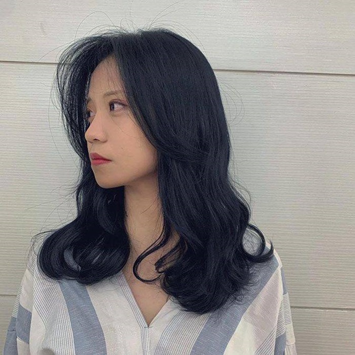 ảnh tóc xanh đen xinh nhất
