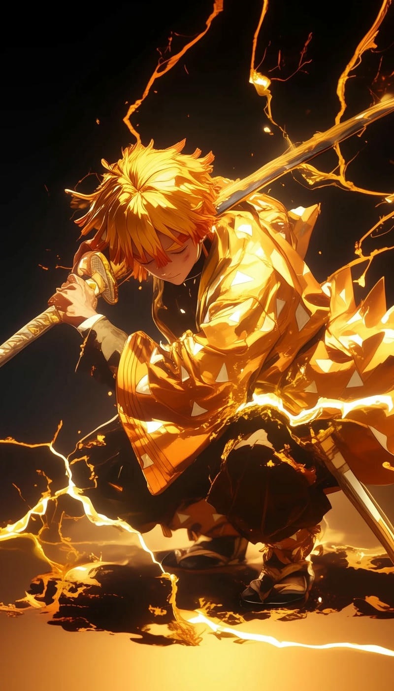 ảnh zenitsu ngầu hd