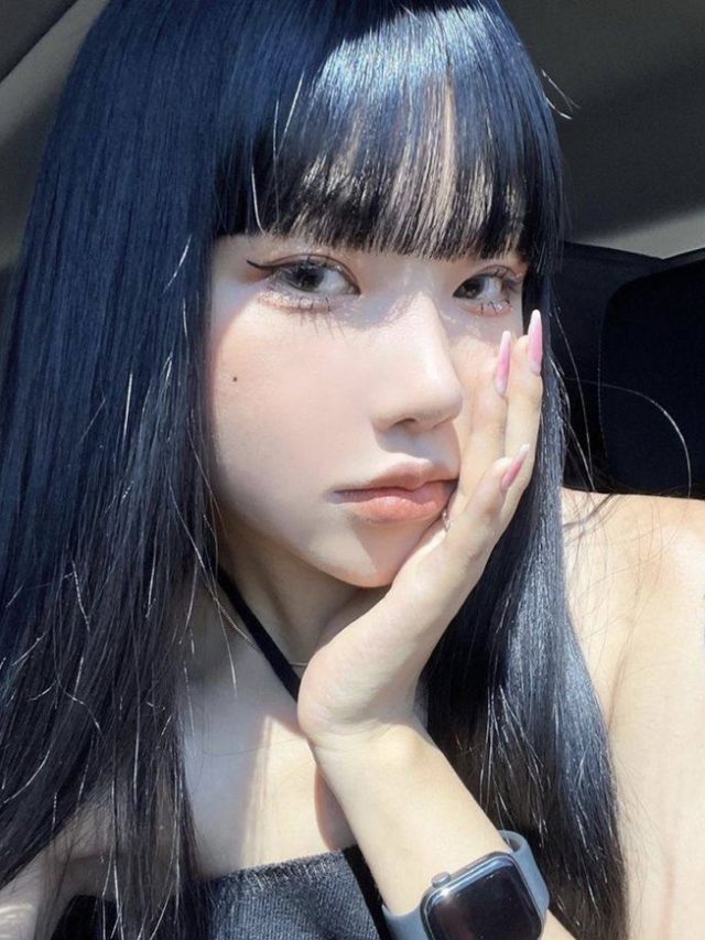 ảnh tóc xanh đen ngầu