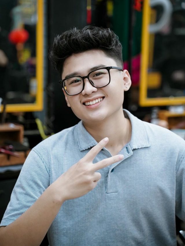tóc short quiff đáng yêu