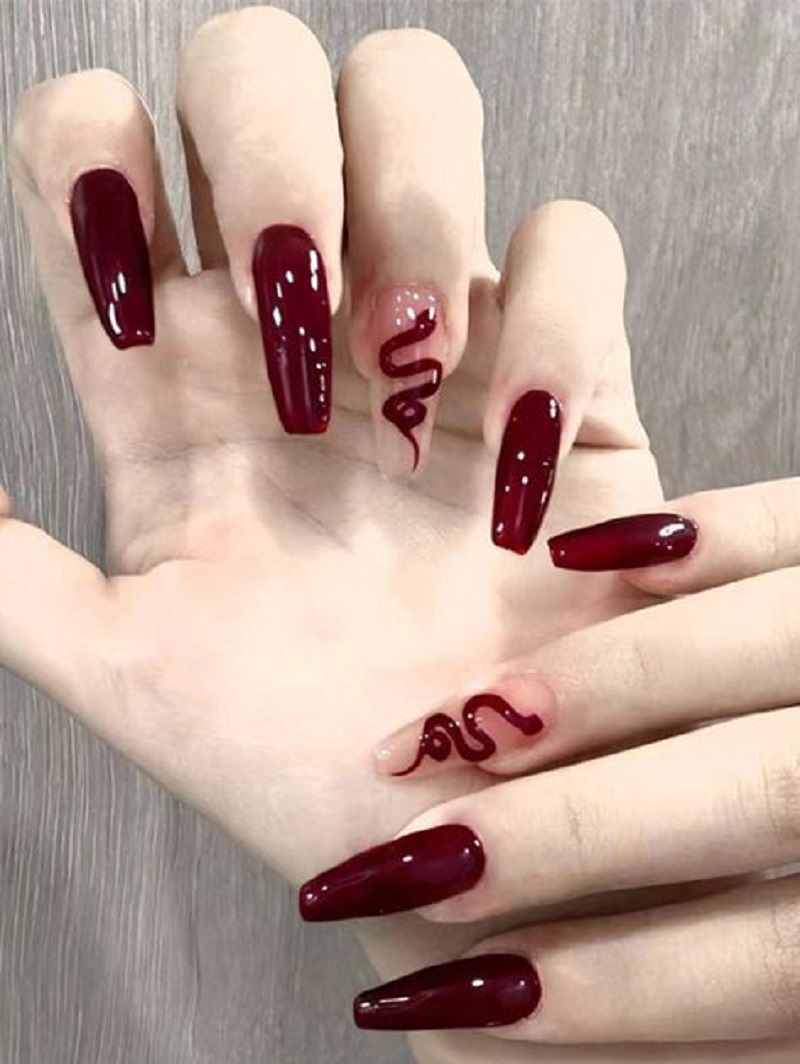 hình nail con rắn 3