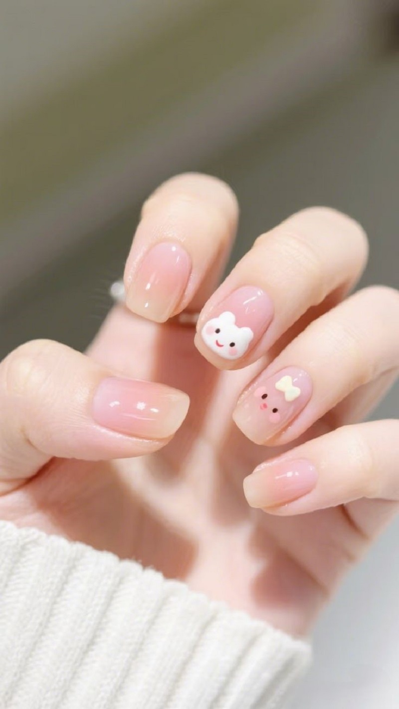 hình nail con thỏ 1
