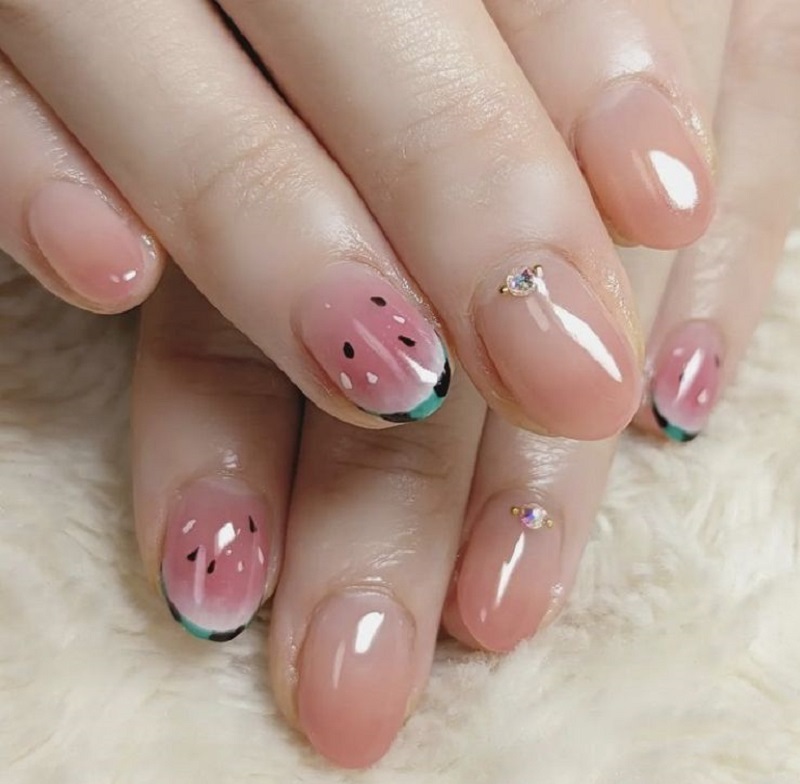 hình nail dưa hấu 5