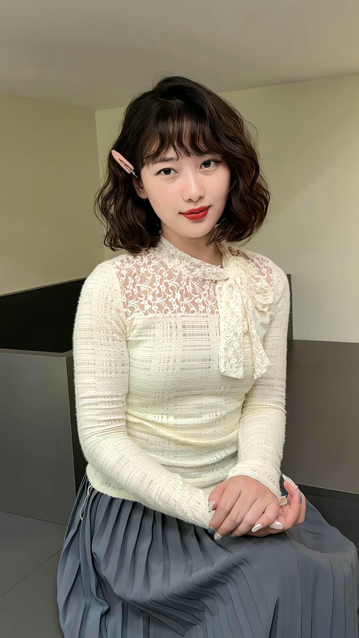 hình tóc xoăn ngắn hàn quốc
