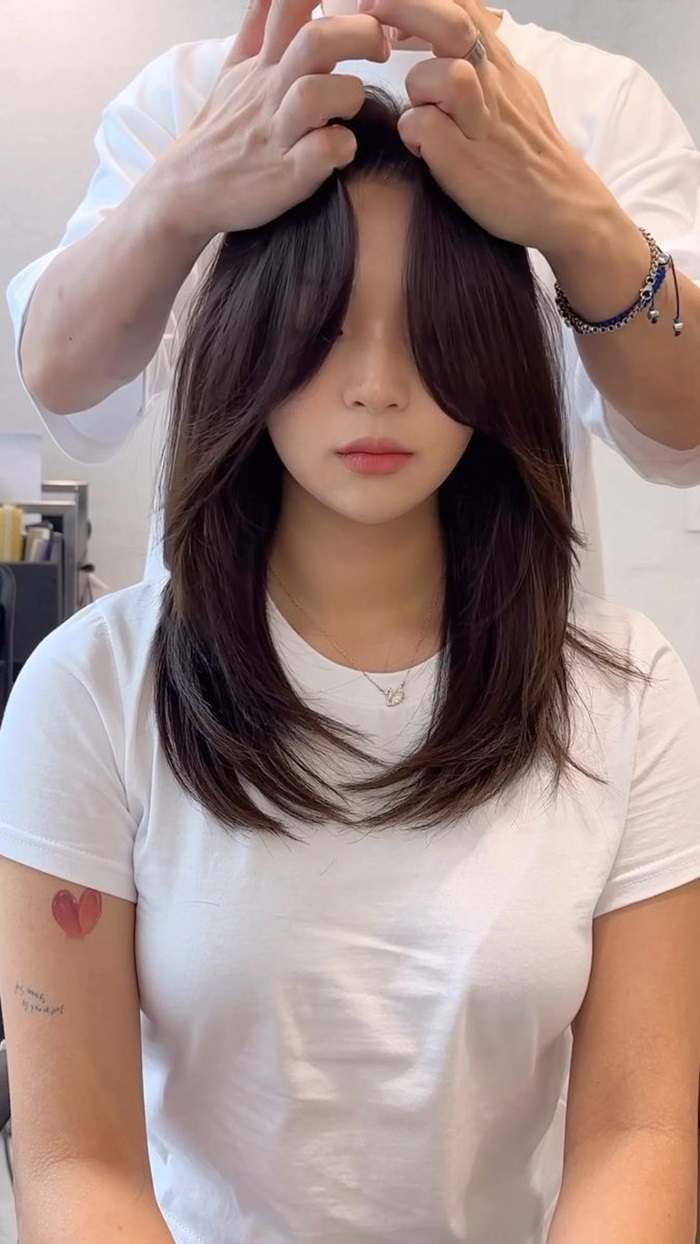 layer medium length cute nhất