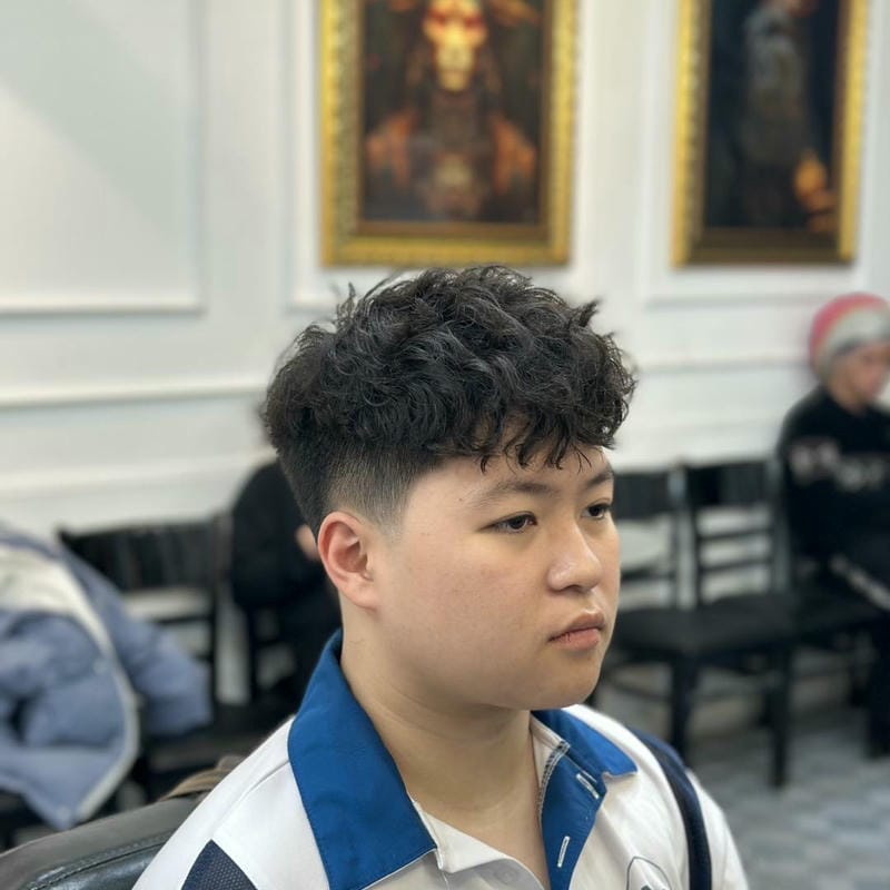 layer rối cho mặt tròn