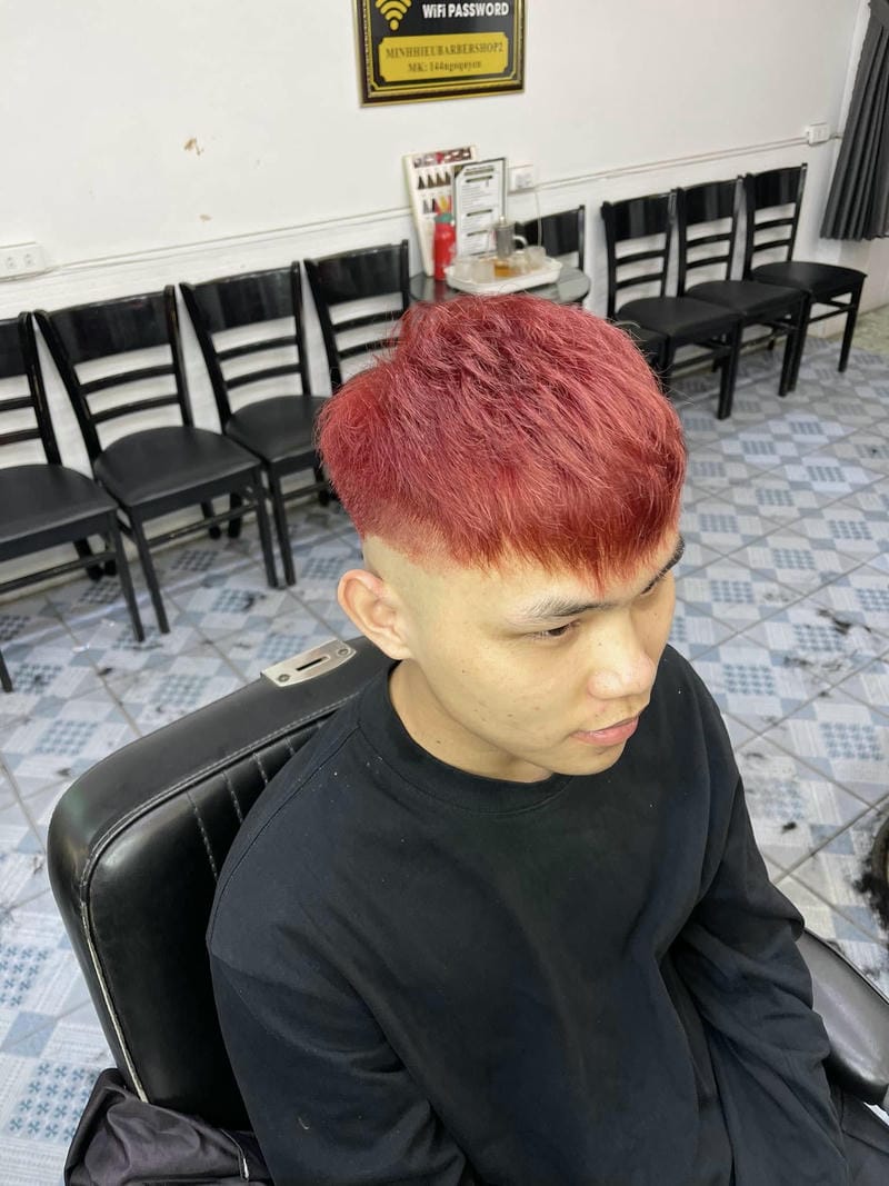 layer rối nhuộm đỏ