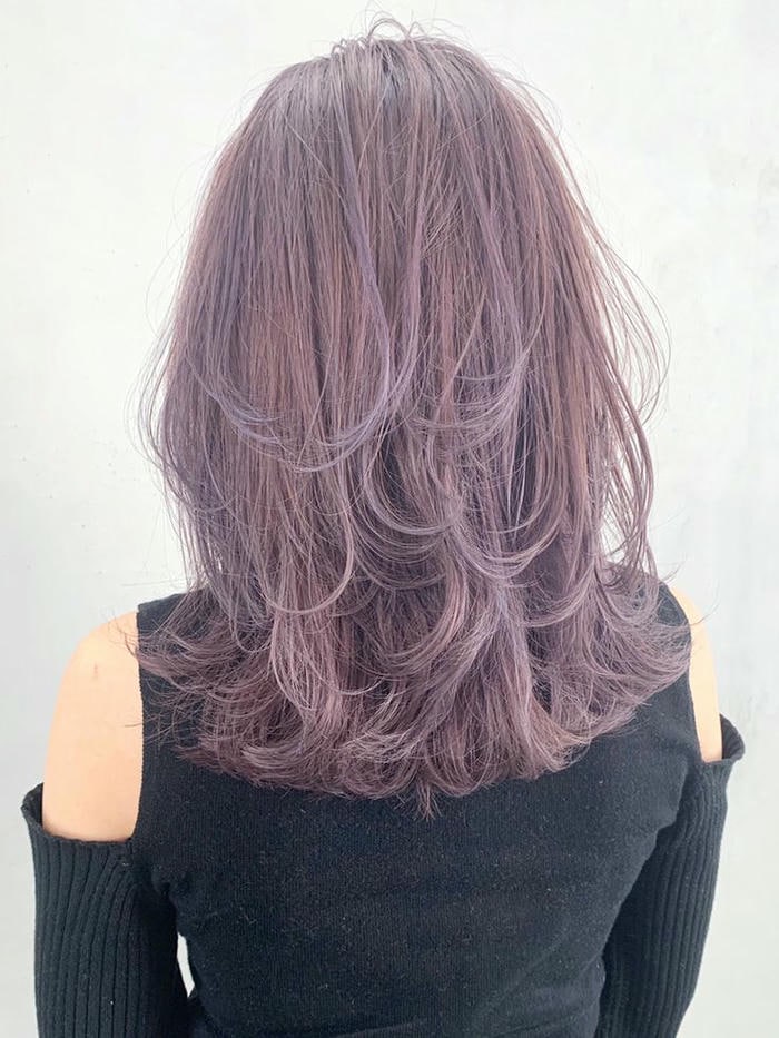 màu tóc tím khói siêu chất