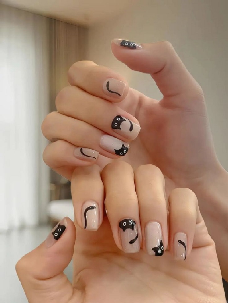 nail con mèo 3