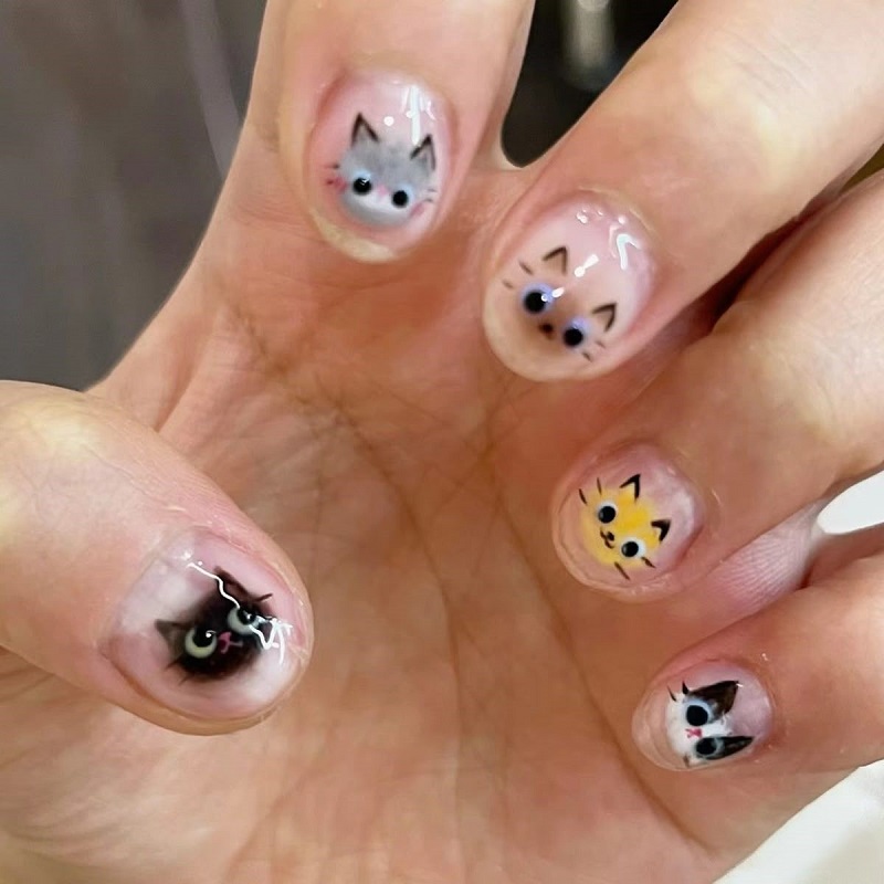 nail con mèo 5