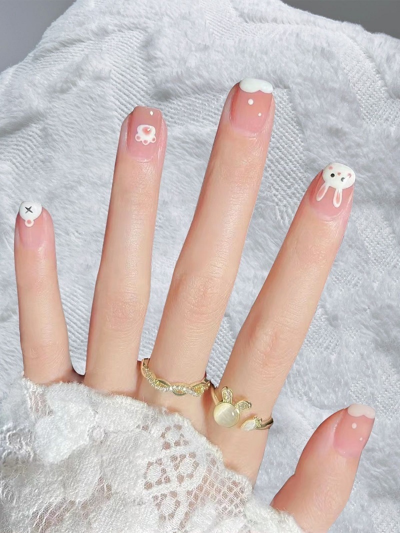 nail con thỏ 1