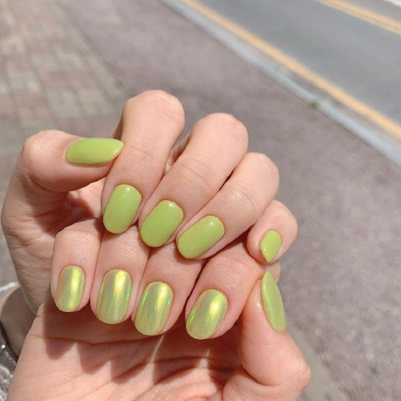 nail màu xanh ngọc 2