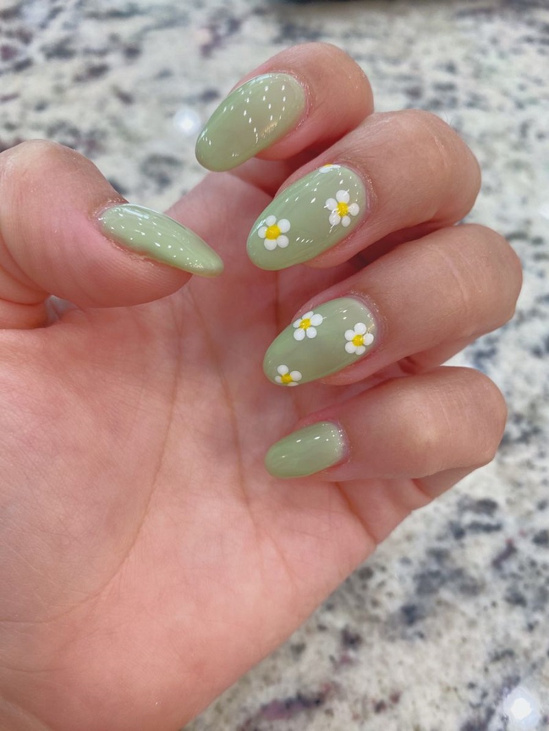 nail mau xanh ngoc 4