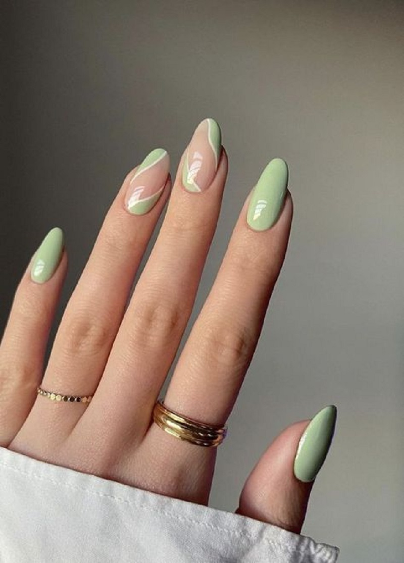 nail mau xanh ngoc 5