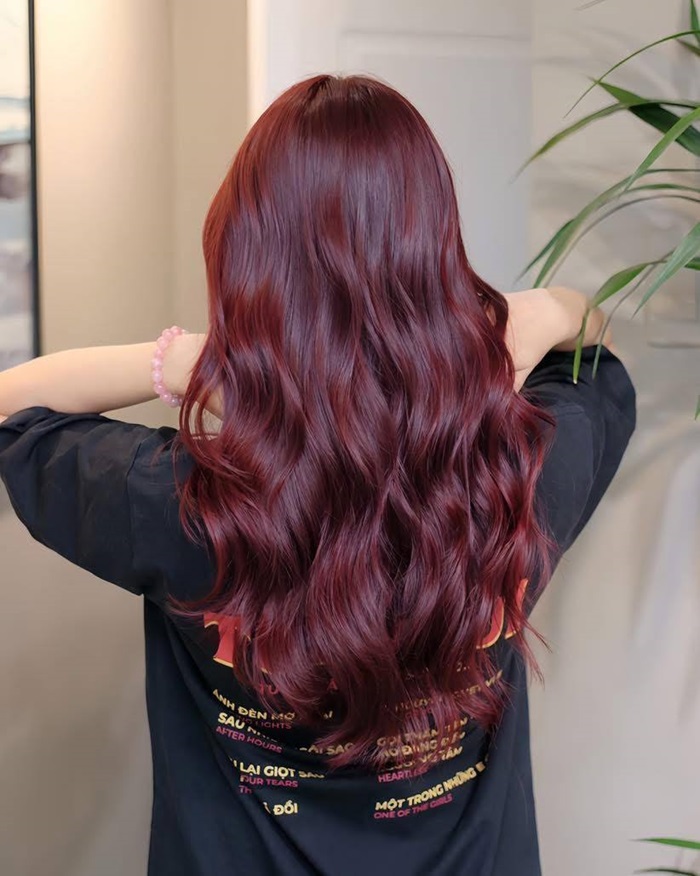 nâu đỏ cherry cực cute