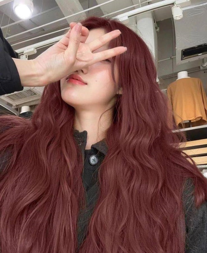 nâu đỏ cherry siêu cute