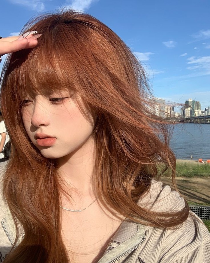 nâu hạt dẻ tóc dài