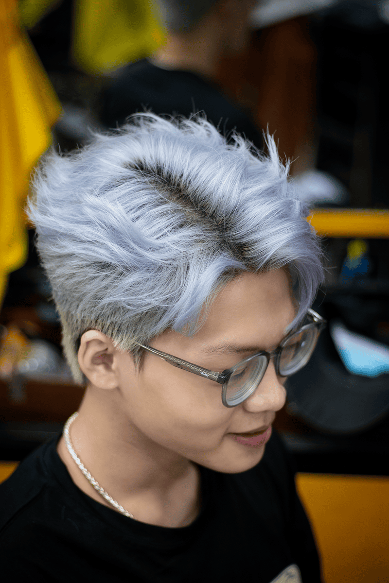 side part 6/4 nhuộn bạc