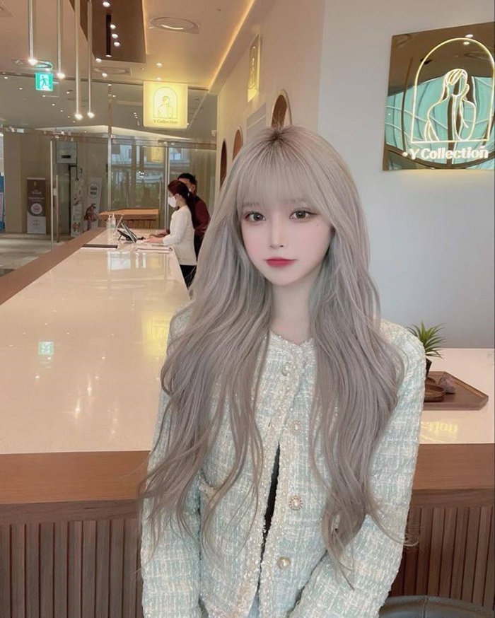 tóc bạch kim siêu xinh