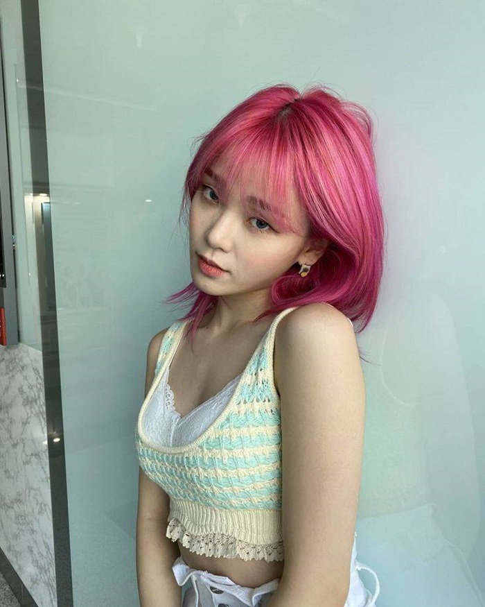 tóc hồng cute