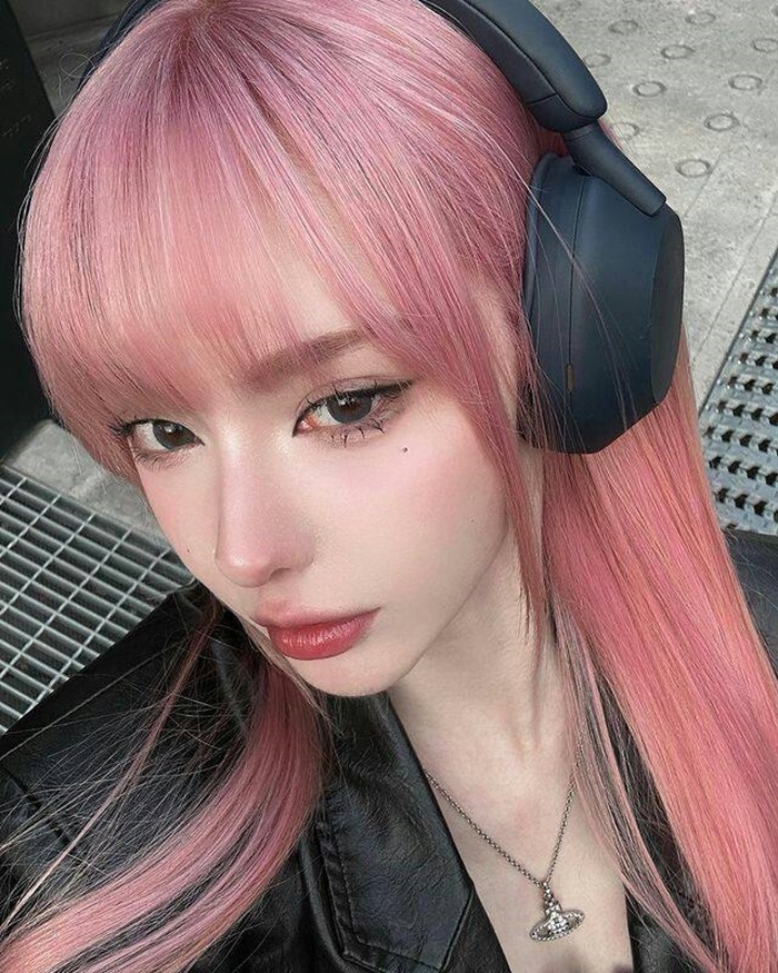 tóc hồng đáng yêu xinh