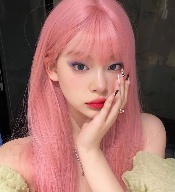 tóc hồng đẹp cute