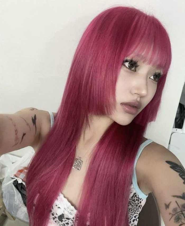 tóc hồng xinh nhất