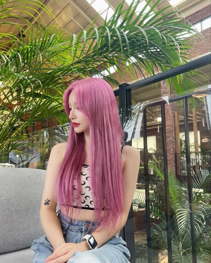 tóc hồng xinh