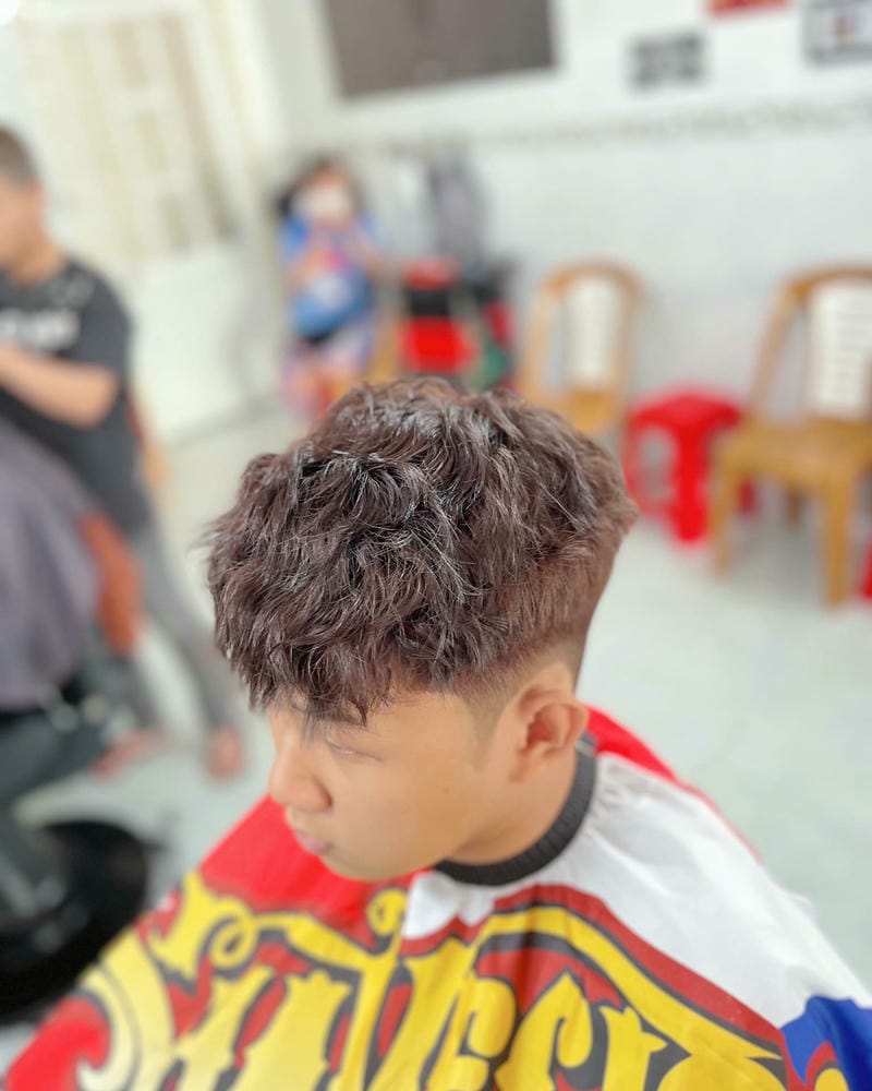 tóc nam mùa hè uốn xoăn