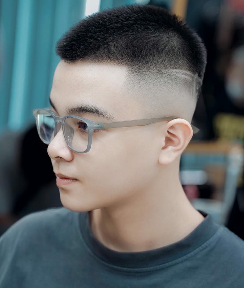 tóc nam ngắn mặt tròn siêu chất