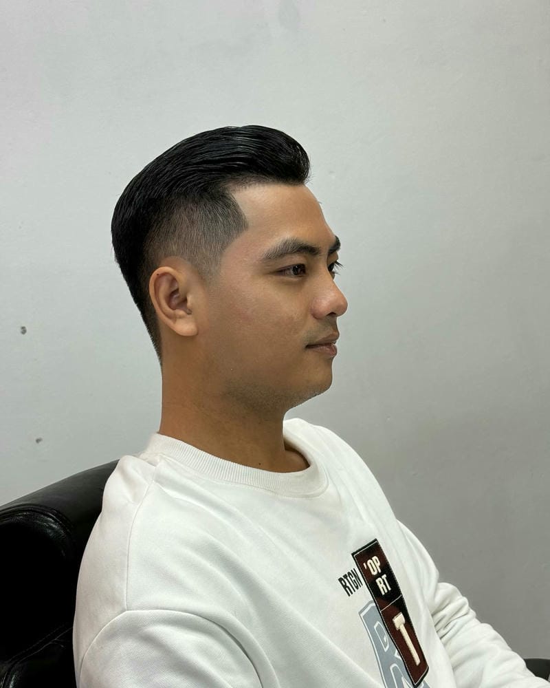 tóc nam ngắn vuốt