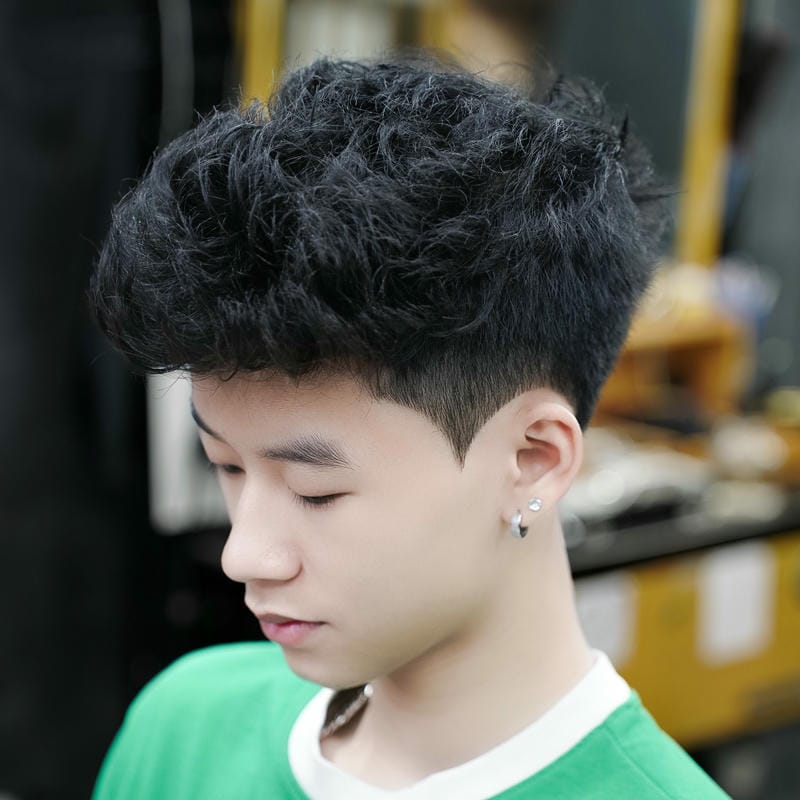 tóc nam uốn xoăn