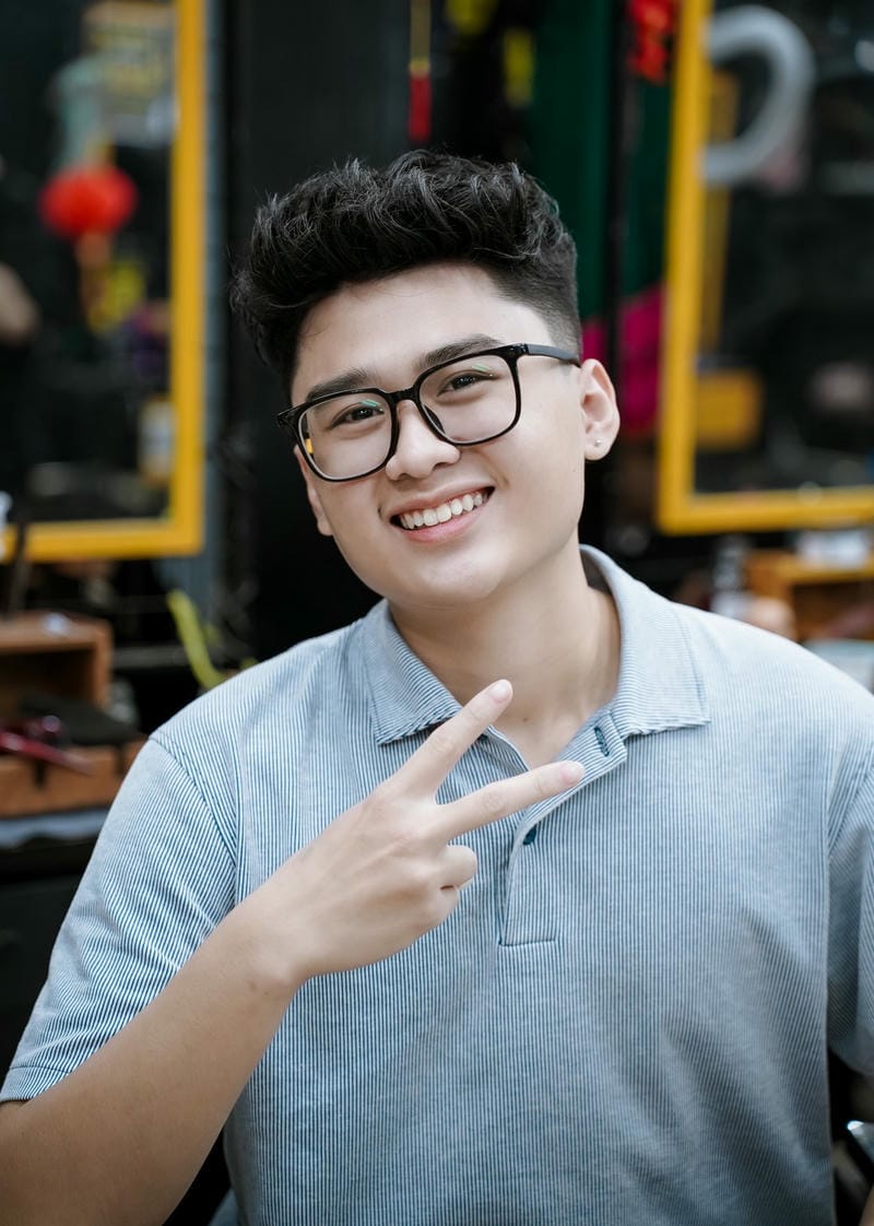 tóc short quiff đáng yêu