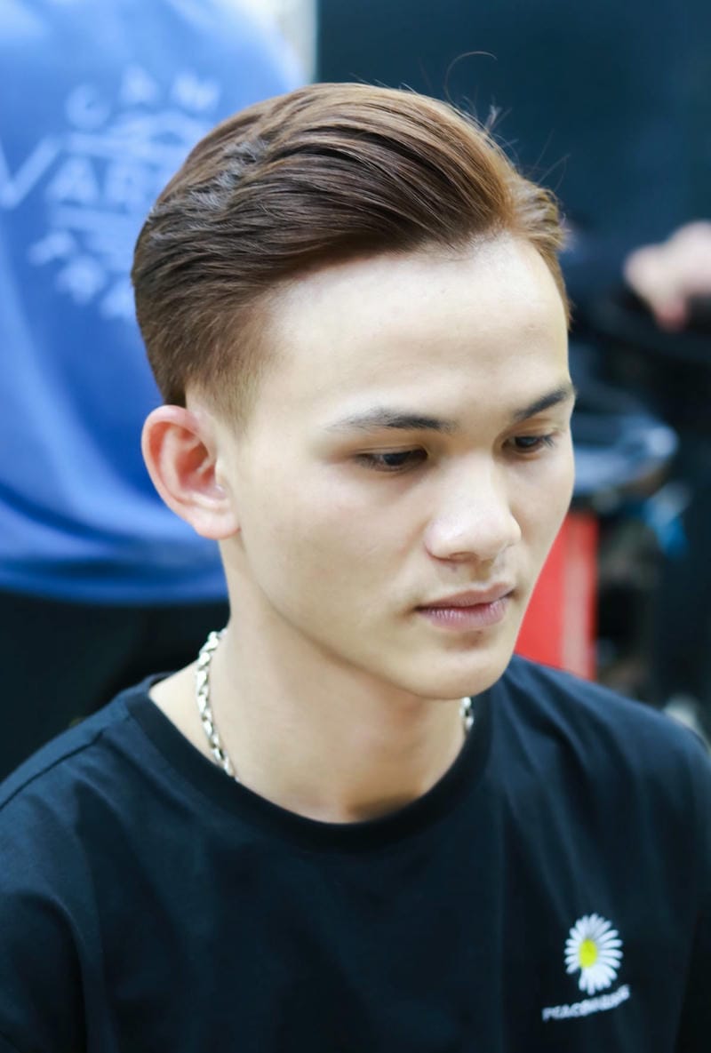 undercut nhuộm nâu