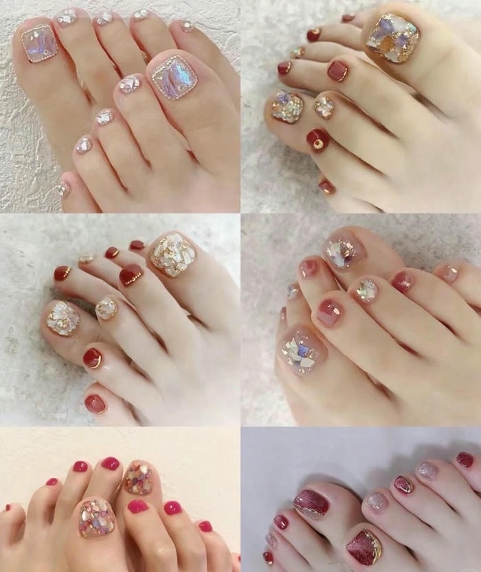 ảnh nail chân ăn xà cừ đẹp nhất