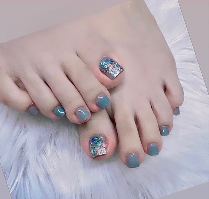 ảnh nail chân ăn xà cừ siêu đẹp