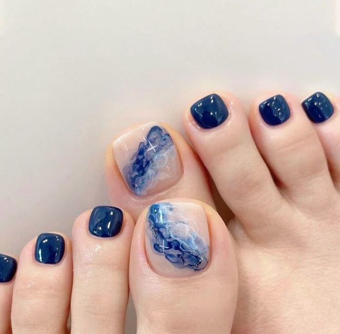 ảnh nail chân loang siêu đẹp