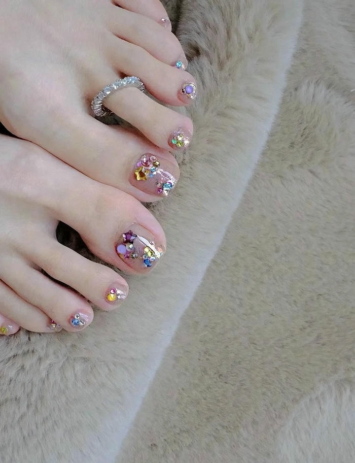 ảnh nail chân nhiều màu đẹp nhất