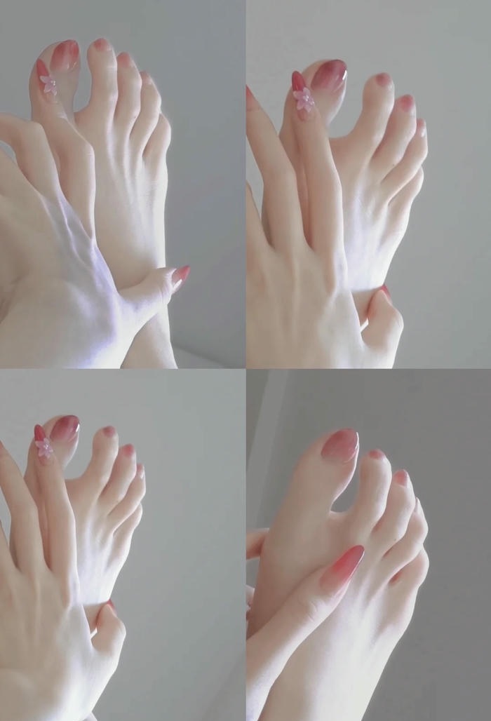 ảnh nail chân ombre